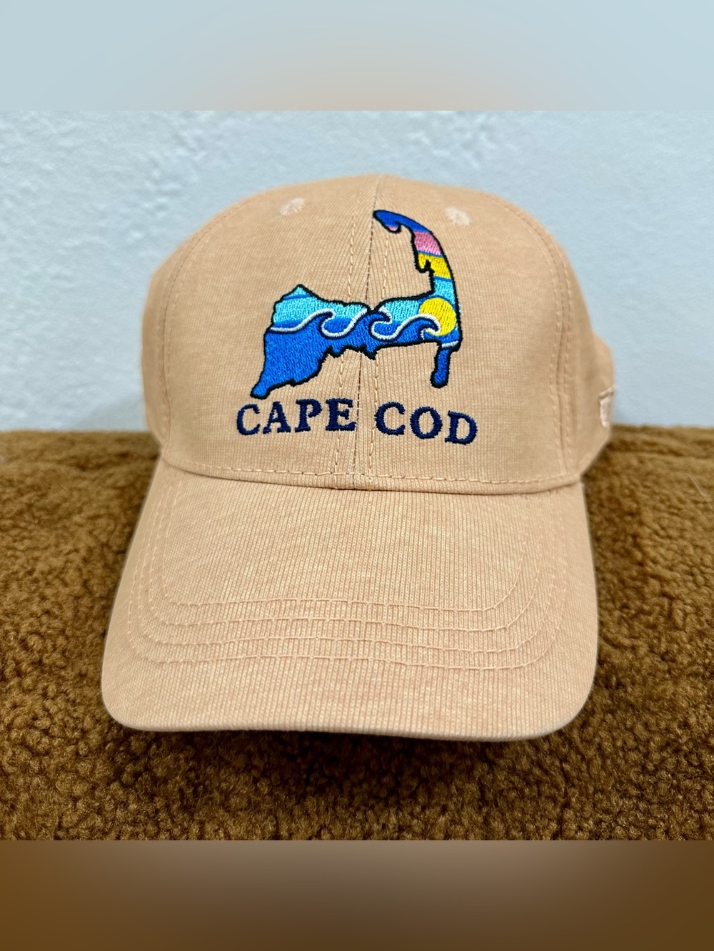 Cape Cod Beige Embroidered Hat